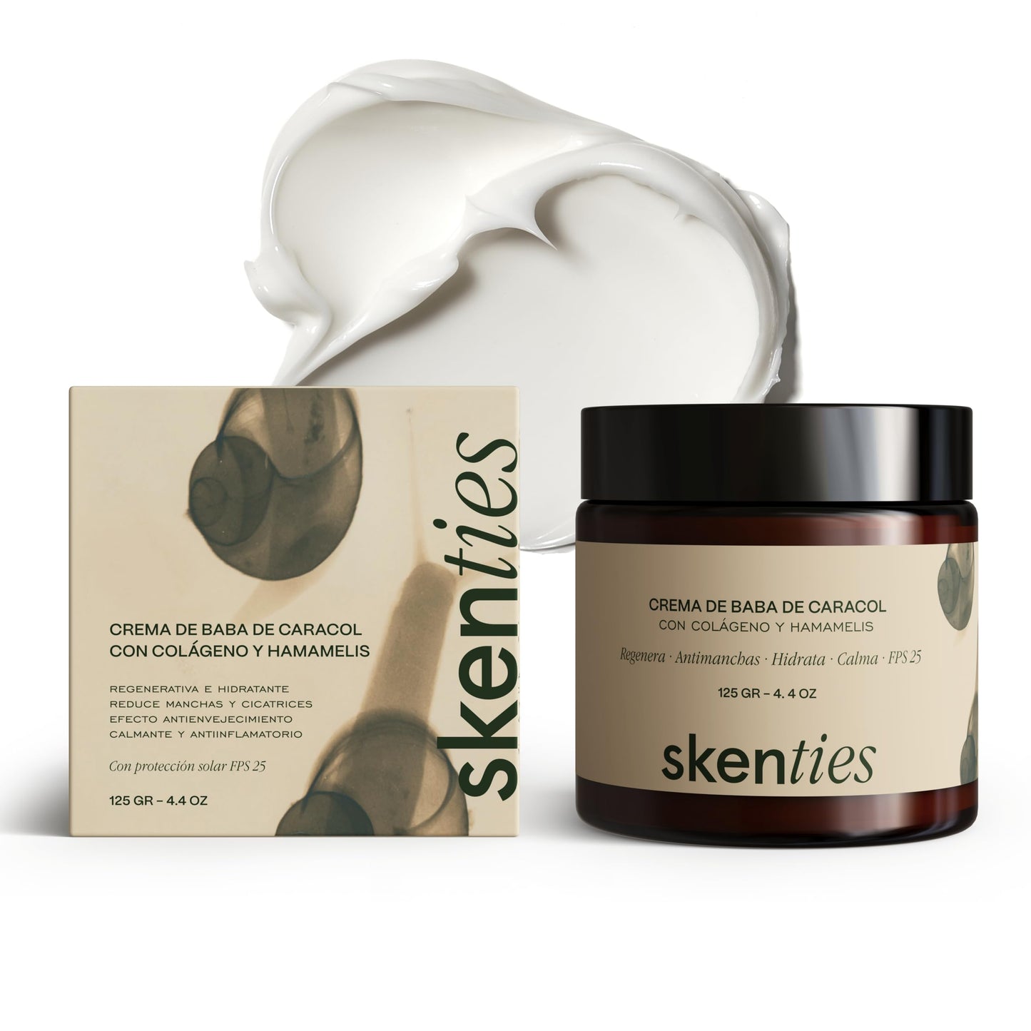 Crema Facial Baba de Caracol, Colágeno y Hamamelis FPS 25 - 125g