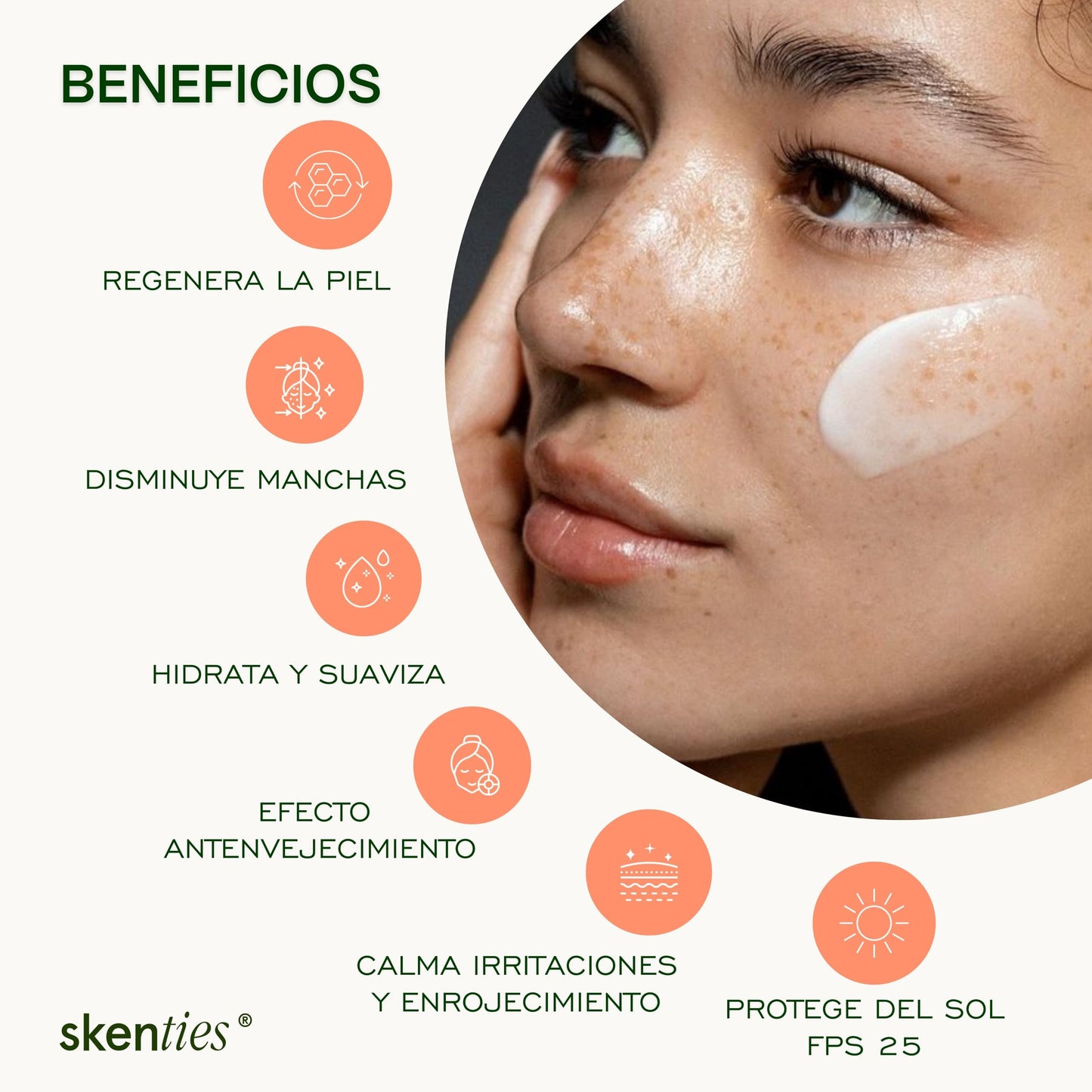 Crema Facial Baba de Caracol, Colágeno y Hamamelis FPS 25 - 125g